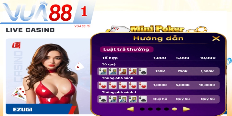 Các tổ hợp bài có tỷ lệ thưởng cao