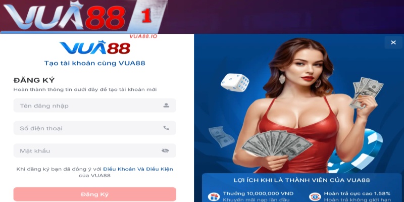 Đăng ký VUA88 thần tốc 3 bước