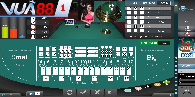 Sicbo tại nhà cái Vua88 hấp dẫn