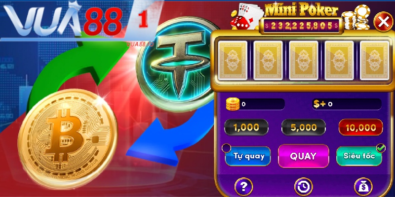 Vào sảnh Minigame Vua88 chơi poker